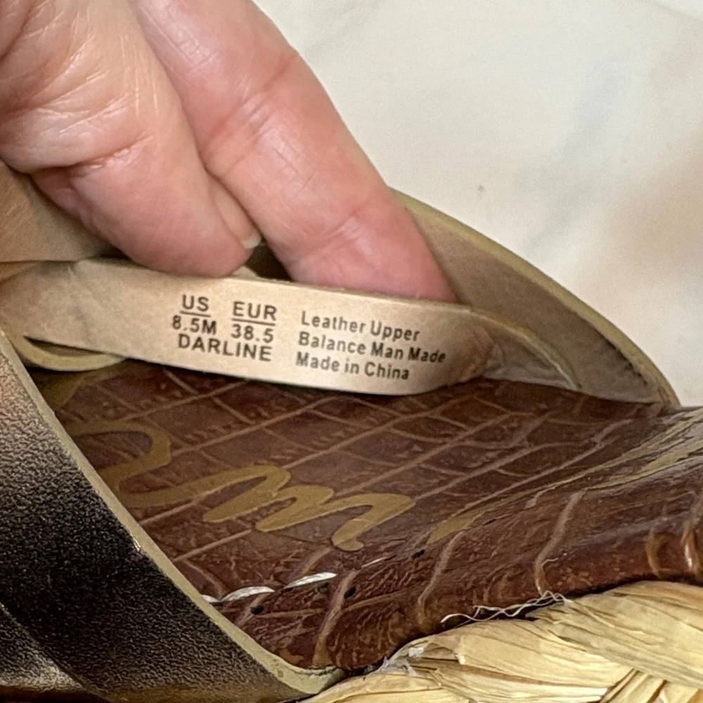 Sam Edelman Darlene Platform Wedge Sandals Size 8.5 - Picture 13 of 14